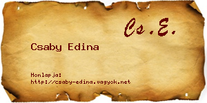 Csaby Edina névjegykártya