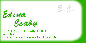 edina csaby business card